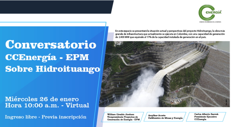 Conversatorio CCEnergía – EPM sobre Hidroituango